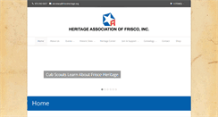 Desktop Screenshot of friscoheritage.org