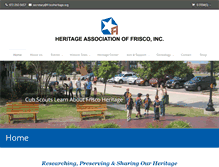 Tablet Screenshot of friscoheritage.org